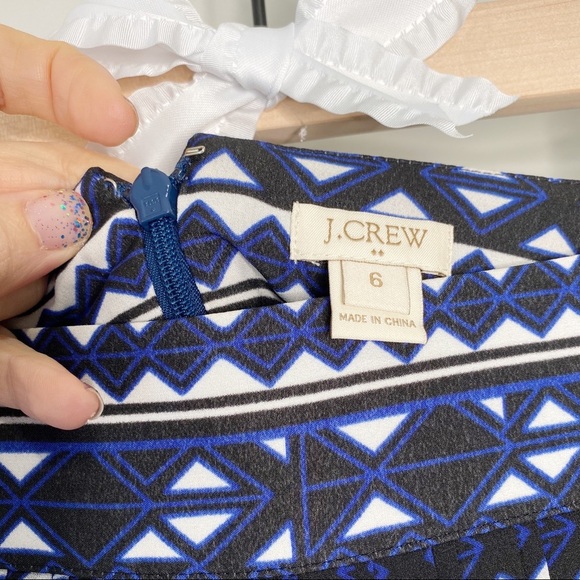 4/$20 J. CREW Pleated Lattice Mini Skirt in Navy Blue Womens size 6 - Picture 6 of 6